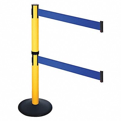 Barrier Post PVC Post Blue Belt 40 in H