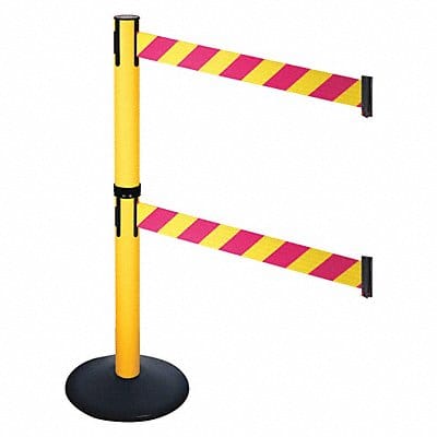 Barrier Post 40 in H Magenta/Ylw Belt