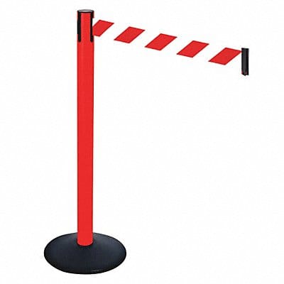 Barrier Post 40 in H Red/White Belt