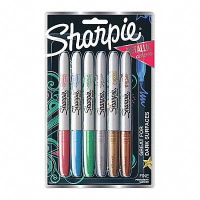 Permanent Marker Set Assorted PK6