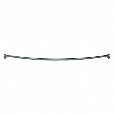 Curved Shower Rod SS 60in L Satin Nickel