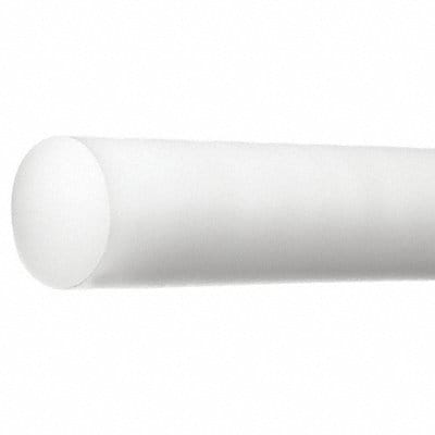 K6784 Plastic Rod PTFE 1 1/2 Dia 2ftL White