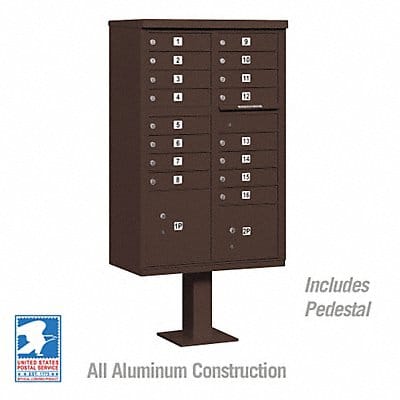 Cluster Box Unit Bronze 18 Doors 18in W