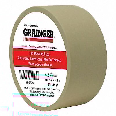 Masking Tape 2 W 60 yd L Tan