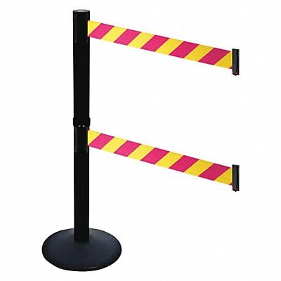 Barrier Post Black 14 in Base Dia Belt
