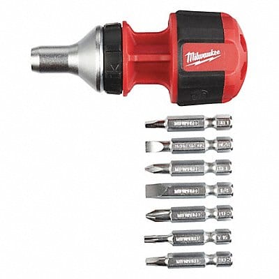 Multi-Bit Screwdriver 4-1/2 L 8 Pieces Multi-Bit Screwdriver 4-1/2 L 8 Pieces
