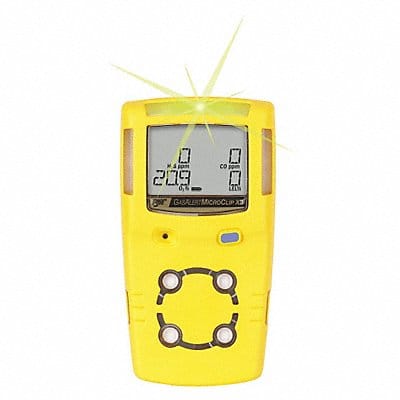 Multi-Gas Detector 2 Gas O2 LEL Yellow