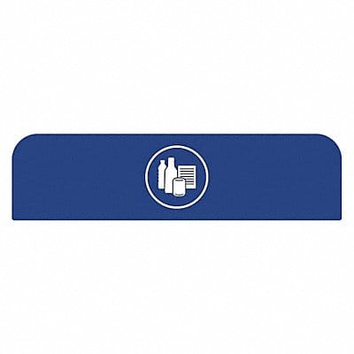Recycling Sign 8-1/2 H 1-25/32 W Blue