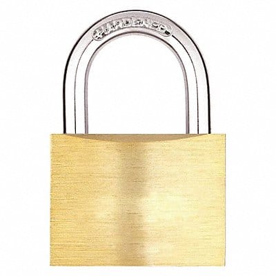 Keyed Padlock 1 1/2 in Rectangle Yellow