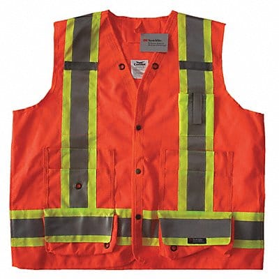 Safety Vest Orange/Red L Snap