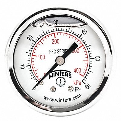 K4540 Pressure Gauge 2 Dial Size Silver K4540 Pressure Gauge 2 Dial Size Silver