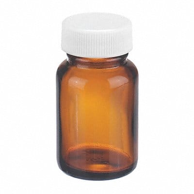 Bottle 65 mm H Amber 37 mm Dia PK432