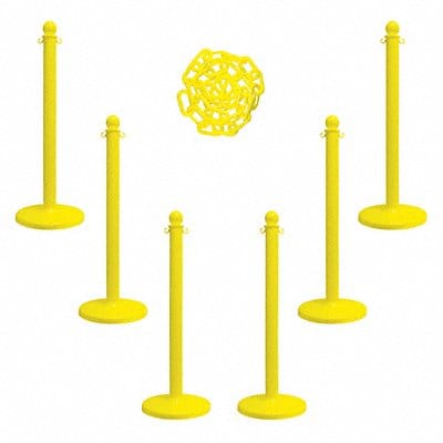 Barrier Post Kit 40 H Ylw Plastic Post