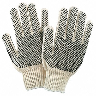 Knit Gloves 9 S Natural/Black PR