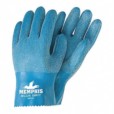 Chemical Gloves L 10 in L Aqua/Blue PR