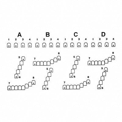 US Military ABCD Machine Gun Target PK50