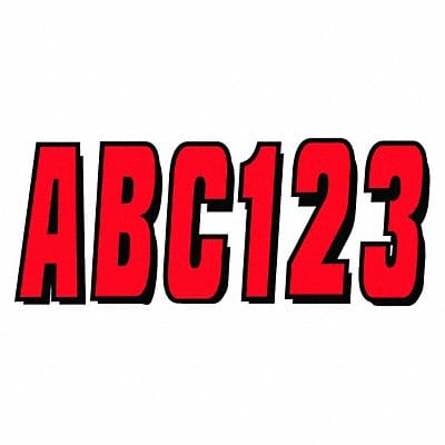 Number and Letter Combo Kit Red 3 in H