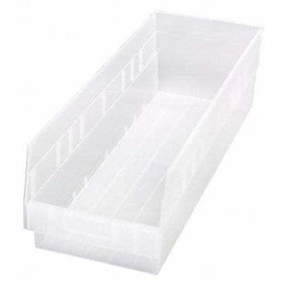 Shelf Bin Clear Polypropylene 6 in