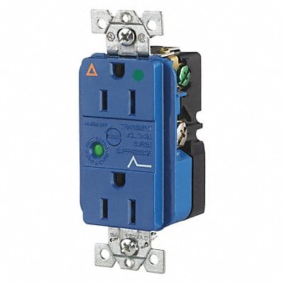 Receptacle Blue 15A Nylon 0.5 HP 2 Poles