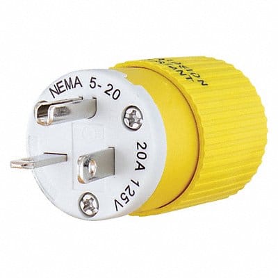 Straight Blade Plug Yellow/White 1.0 HP Straight Blade Plug Yellow/White 1.0 HP
