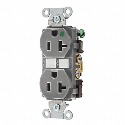 Receptacle Gray 20A Nylon 1.0 HP 2 Poles