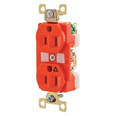 Receptacle Orange Nylon 0.5 HP 2 Poles