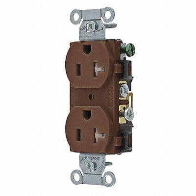 Receptacle Brown Nylon 2 Poles 2 Wires
