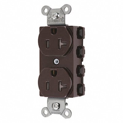 Receptacle Brown 20 A 2P3W Back 1PK