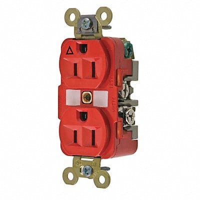 Receptacle Red 15 A 2P3W Back Side 1PK