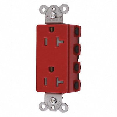 Receptacle Red 20 A 2P3W Back 1PK