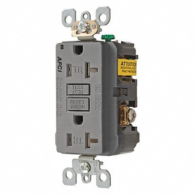 Recept Gray 20 A GFCI 2P3W Bk Sd 1PK