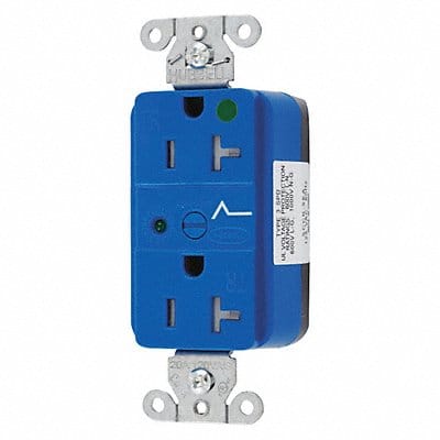Receptacle Blue 20 A 2P3W Back 1PK
