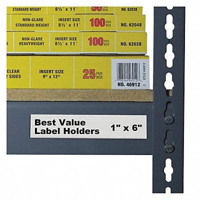 Label Holder Clear Glossy Slide-In PK50