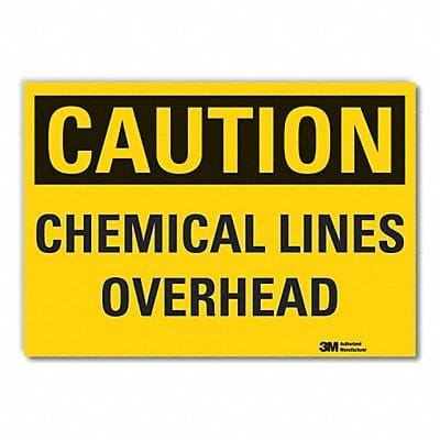 Chemicals Caution Rflct Label 5inx7in