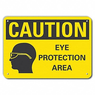 Rflctv Eye Caution Sign 10x14in Aluminum