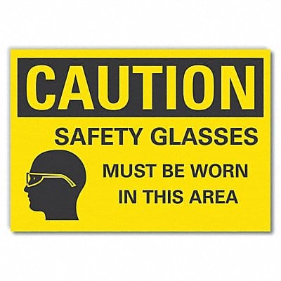 Eye Caution Rflctv Label 10inx14in