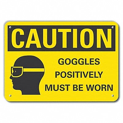 Rflct Eye Caution Sign 7x10in Aluminum