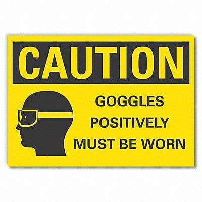 Eye Caution Rflct Label 5 in x 7 in