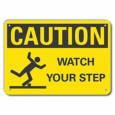 Rflctv Steps Caution Sign 10inx14in Alum