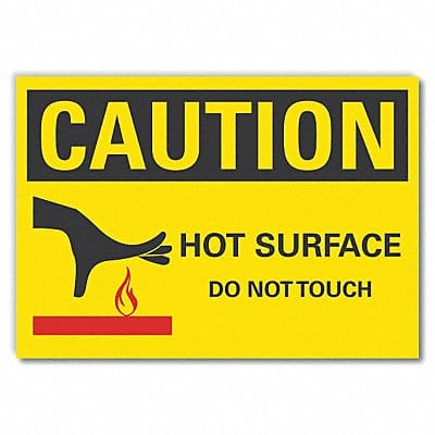 Hot Surface Caution Rflctv Label 5inx7in