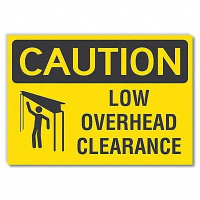 Low Clearance Caution Rflctv Lbl 10x14in