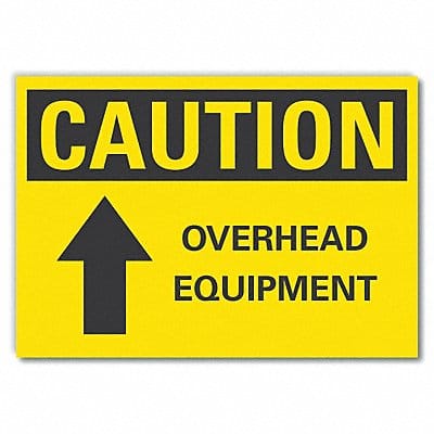 Overhead Hazard Caut Rflct Lbl 7x10in Overhead Hazard Caut Rflct Lbl 7x10in