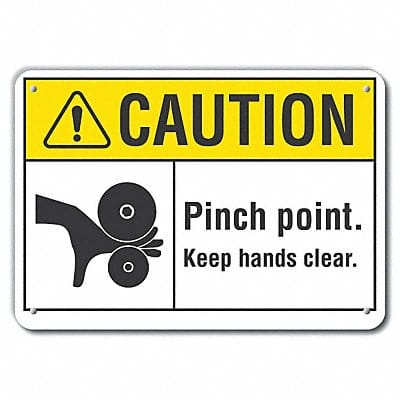 Caution Sign 7 in x 10 in Aluminum