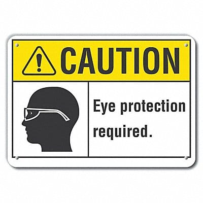 Rflctv Eye Caution Sign 10x14in Aluminum