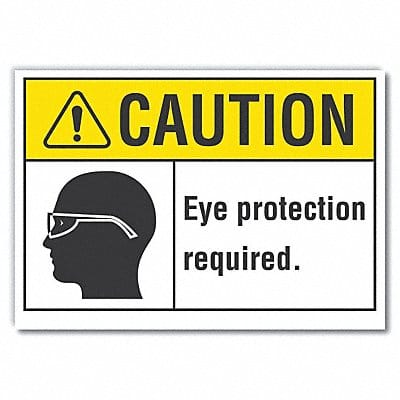 Eye Caution Rflctv Label 3.5inx5in