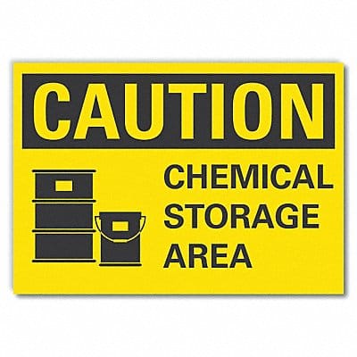 Chemicals Caution Rflctv Label 10inx14in