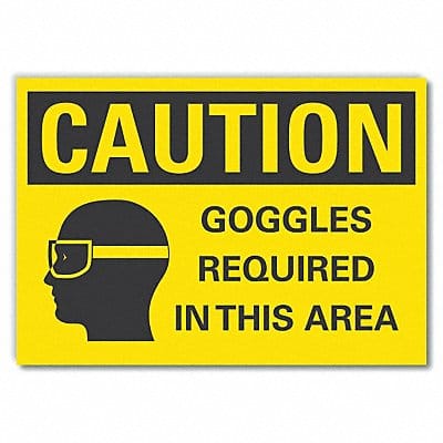 Eye Caution Rflct Label 3.5in x 5in