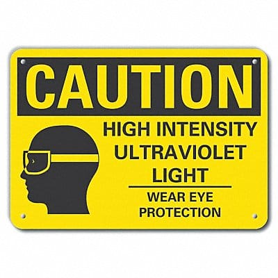 Rflct Eye Caution Sign 10x14in Alum