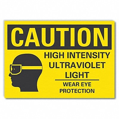 Eye Caution Rflct Label 3.5in x 5in