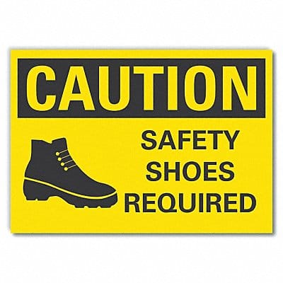 Foot Caution Rflctv Label 3.5inx5in
